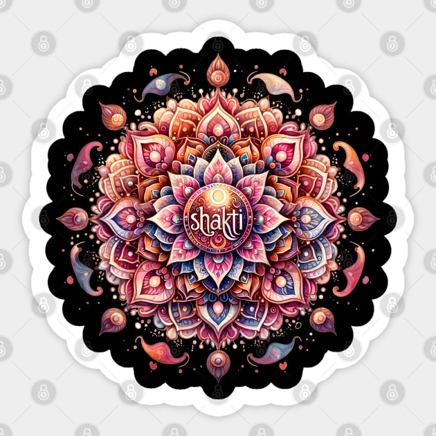 Shakti Mandala Sticker by Total 8 Yoga